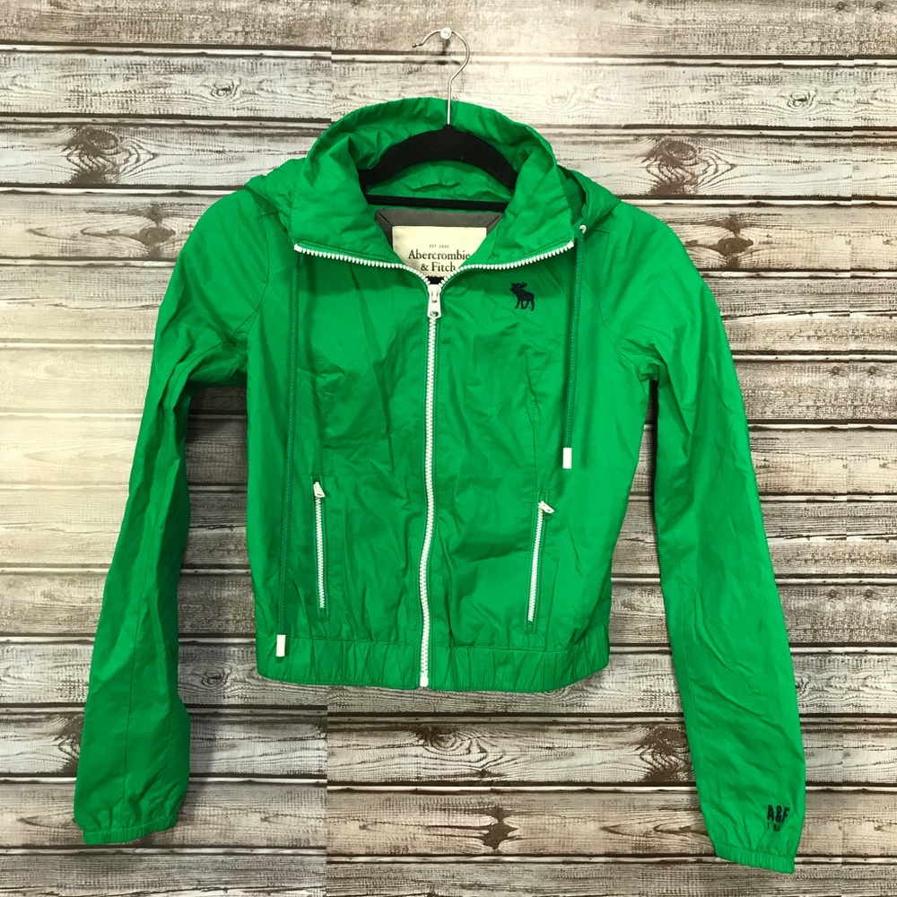 Abercrombie & Fitch Green Rain Jacket XS
